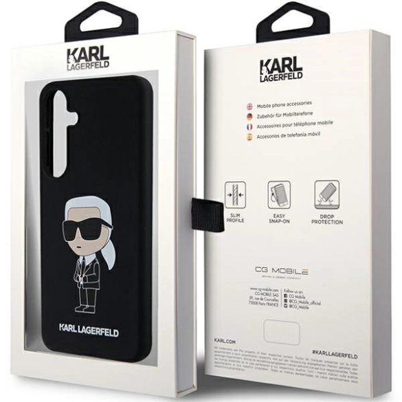 Karl Lagerfeld Samsung Galaxy S24 Liquid Silicone Ikonik NFT KLHCS24SSNIKBCK hátlap tok, fekete