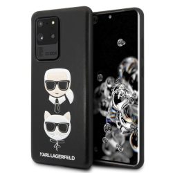   Karl Lagerfeld Samsung Galaxy S20 Ultra Karl and Choupette (KLHCS69KICKC) hátlap, tok, fekete