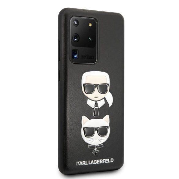 Karl Lagerfeld Samsung Galaxy S20 Ultra Karl and Choupette (KLHCS69KICKC) hátlap, tok, fekete