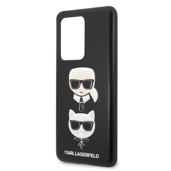 Karl Lagerfeld Samsung Galaxy S20 Ultra Karl and Choupette (KLHCS69KICKC) hátlap, tok, fekete