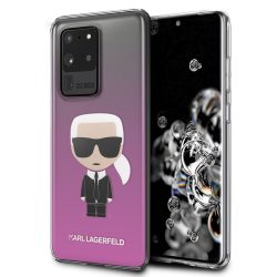   Karl Lagerfeld Samsung Galaxy S20 Ultra Degrade Ikonik Full Body (KLHCS69TRDFKPI) hátlap, tok, rózsaszín