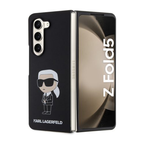 Karl Lagerfeld Samsung Galaxy Z Fold 5 Liquid Silicone Ikonik NFT (KLHCZFD5SNIKBCK) hátlap, tok, fekete