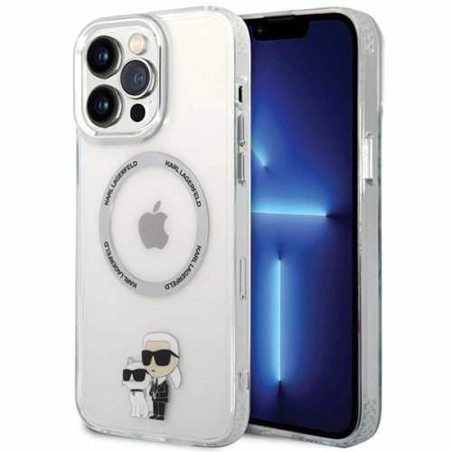 Karl Lagerfeld IML Karl és Choupette NFT MagSafe iPhone 13 Pro Max 6,7" KLHMP13XHNKCIT hátlap, tok, átlátszó