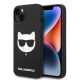 Karl Lagerfeld iPhone 14 Plus Silicone Choupette Head (KLHMP14MSLCHBK) hátlap, tok, fekete