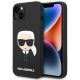 Karl Lagerfeld Silicone Karl's Head MagSafe case for iPhone 14 Plus tok, fekete