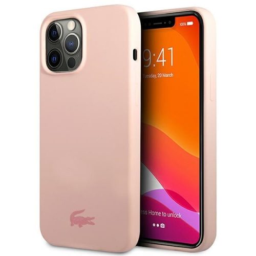 Lacoste LCHCP13XSI iPhone 13 Pro Max 6,7", hátlap, tok Silicone, rózsaszín