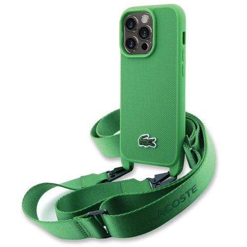 Lacoste LCHCP14LSPVCN iPhone 14 Pro 6.1" hátlap, tok Iconic Petit Pique Crossbody, zöld