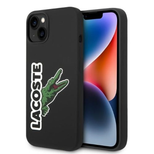 Lacoste LCHCP14MSHK iPhone 14 Plus/15 Plus 6,7", hátlap, tok Silicone Head Crocodile, fekete