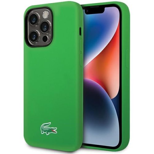 Lacoste LCHMP15LSLON iPhone 15 Pro 6.1" hátlap, tok, Silicone Magsafe, zöld