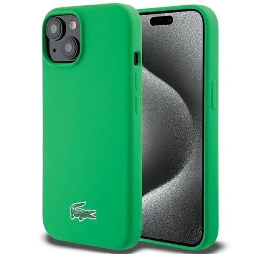 Lacoste LCHMP15MSLON iPhone 15 Plus/14 Plus 6.7" hátlap, tok, Silicone Magsafe, zöld