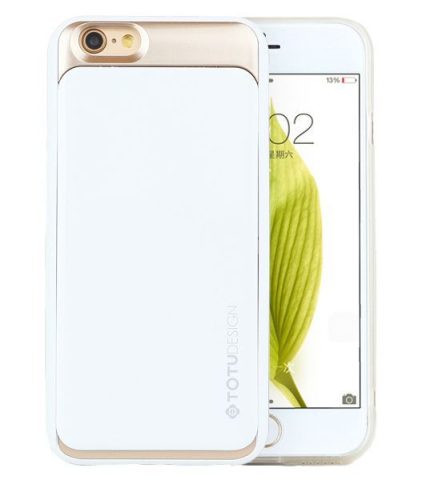 TOTU SPLENDOR SERIES case for iPhone 6 tok, fehér-arany