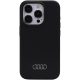 Audi Silicone Case iPhone 15 Pro Max (AU-LSRIP15PM-Q3/D1-BK) hátlap, tok, fekete