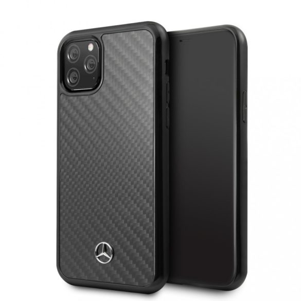 Mercedes-Benz iPhone 11 Pro Dynamic Carbon (MEHCN58RCABK) hátlap, tok, fekete