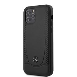   Mercedes-Benz iPhone 12/12 Pro Leather Urban eredeti bőr (MEHCP12MARMBK) hátlap, tok, fekete