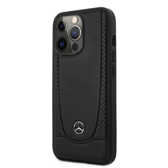 Mercedes-Benz iPhone 13 Pro Urban Line eredeti bőr (MEHCP13LARMBK) hátlap, tok, fekete