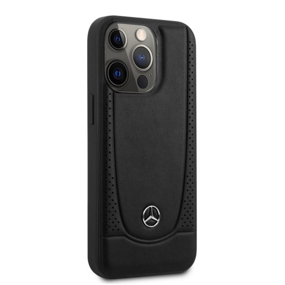 Mercedes-Benz iPhone 13 Pro Urban Line eredeti bőr (MEHCP13LARMBK) hátlap, tok, fekete