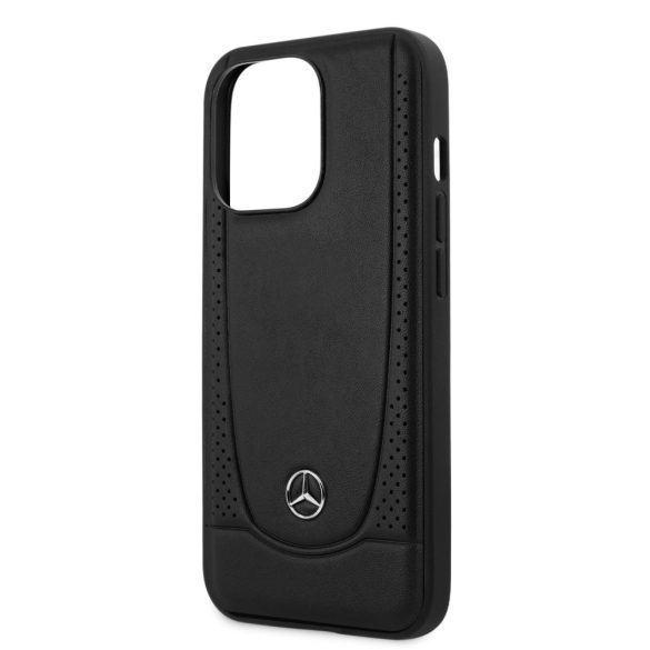 Mercedes-Benz iPhone 13 Pro Urban Line eredeti bőr (MEHCP13LARMBK) hátlap, tok, fekete