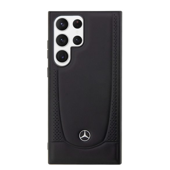 Mercedes-Benz Samsung Galaxy S23 Ultra Leather Urban (MEHCS23LARMBK) hátlap, tok, fekete