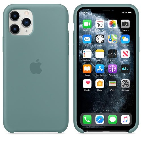 Apple gyári iPhone 11 Pro szilikon hátlap, tok (bontott doboz), tengerkék