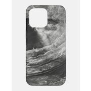   Bodyguardz Carve Marble Magsafe Case iPhone 15 Pro Max Magsafe kompatibilis hátlap + csuklópánt, tok, fekete-fehér