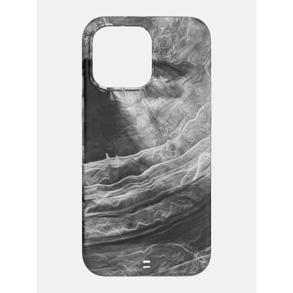 Bodyguardz Carve Marble Magsafe Case iPhone 15 Pro Max Magsafe kompatibilis hátlap + csuklópánt, tok, fekete-fehér