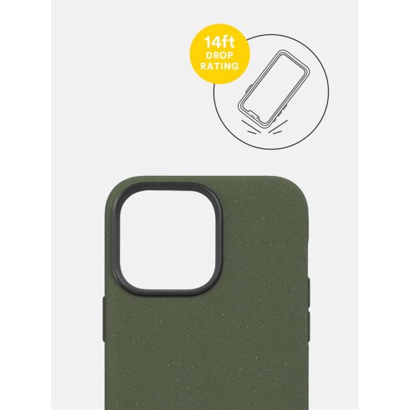 Bodyguardz Motus Clip Case iPhone 14 Pro Max ütésálló hátlap, tok, sötétzöld