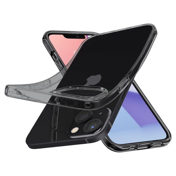 Spigen Liquid Crystal Flex Space iPhone 13 hátlap, tok, átlátszó-fekete