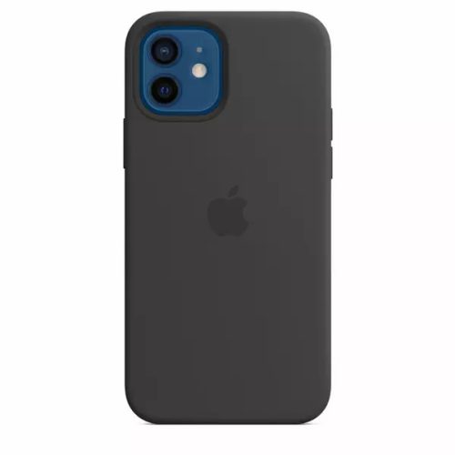 Apple gyári iPhone 12/12 Pro szilikon hátlap, tok, fekete