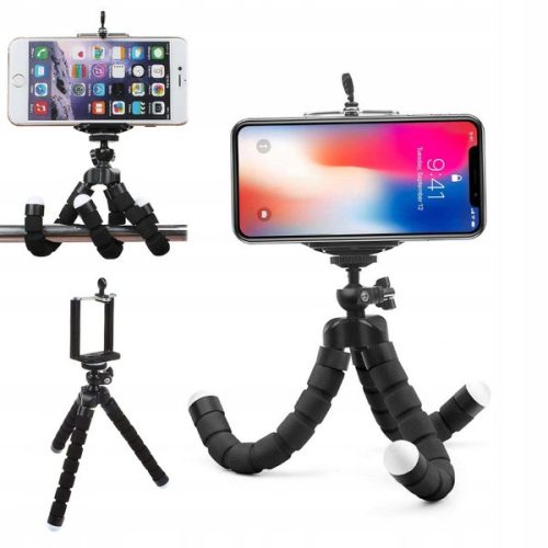 Tripod, univerzális telefon tartó, fekete