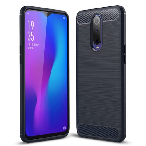 Carbon Case Flexible Xiaomi Mi 9T/Mi 9T Pro hátlap, tok, sötétkék