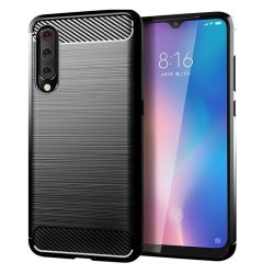   Carbon Case Flexible Xiaomi Mi A3/Mi CC9e hátlap, tok, fekete