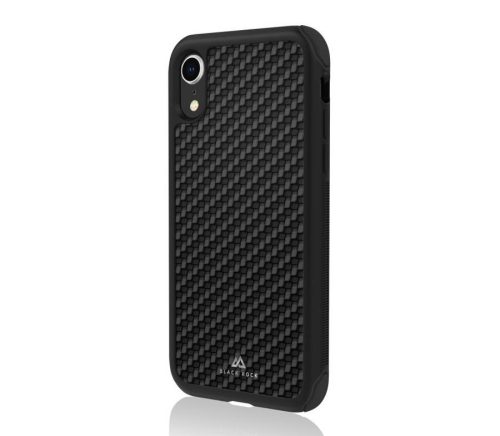 Hama Black Rock Robust Real Carbon iPhone Xr, ütésálló hátlap, tok, fekete