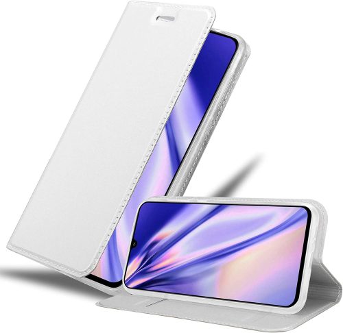 Smart Magnetic Samsung Galaxy A8 Plus (2018) oldalra nyíló tok, ezüst