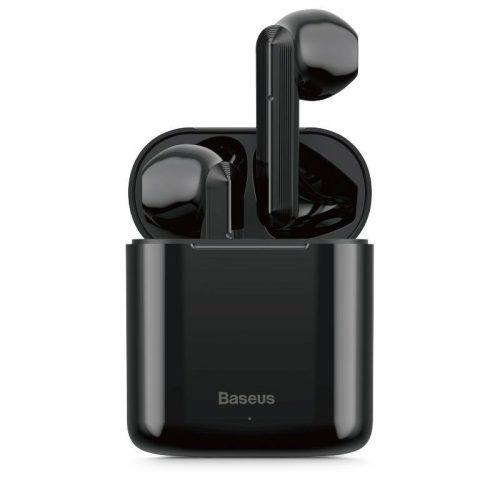 Baseus W09 Wireless Earphone, Headset, vezeték nélküli töltés funkcióval, fekete