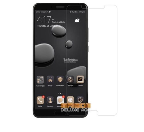 Huawei Mate 10 kijelzővédő edzett üvegfólia (tempered glass) 0,33mm, 9H keménységű (nem teljes kijelzős 2D sík üvegfólia), átlátszó