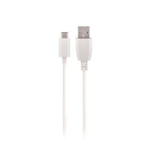 Maxlife USB-A/USB-C kábel, gyorstöltés funkció, 3A, 1m, fehér