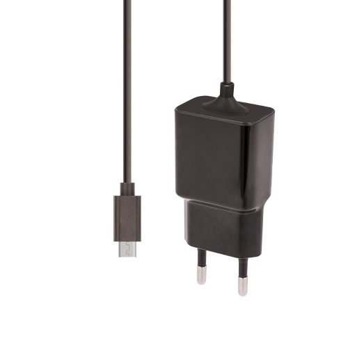 MaxLife MXTC-03 Micro USB hálózati töltő és kábel, gyorstöltő, 2.1A, 1m, fekete