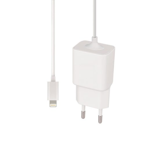 MaxLife MXTC-03 iPhone lightning hálózati töltő és kábel, gyorstöltő, 2.1A, 1m, fehér