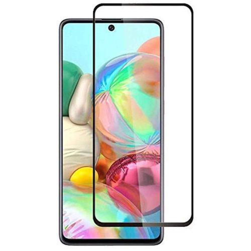 Samsung Galaxy A72 4G/A72 5G 5D Full Glue teljes kijelzős edzett üvegfólia (tempered glass) 9H keménységű, fekete