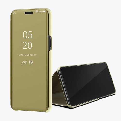 Clear View Case cover Huawei P Smart Z/Y9 Prime (2019) oldalra nyíló tok, arany