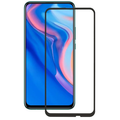 Huawei P Smart Z/P Smart Pro (2019)/Honor 9X 5D Full Glue teljes kijelzős edzett üvegfólia (tempered glass) 9H keménységű, tokbarát, fekete