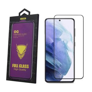 OG Premium Samsung Galaxy S23 FE 5D Full Glue teljes kijelzős üvegfólia (tempered glass) 9H keménységű, fekete