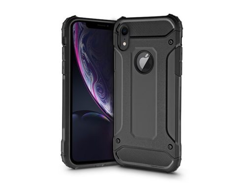 Hybrid Armor Tough Rugged iPhone Xr ütésálló hátlap, tok, fekete