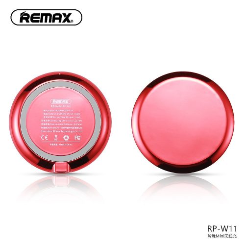 Remax RP-W11 Qi Wireless Charger, univerzális vezeték nélküli töltő, piros