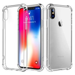 Anti-Shock iPhone X/Xs szilikon hátlap, tok, átlátszó