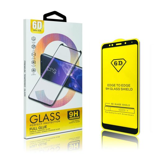 Glass iPhone 11 Pro Max 6D Full Glue teljes kijelzős edzett üvegfólia (tempered glass) 9H keménységű, tokbarát, fekete