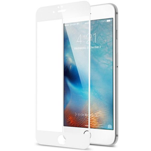 iPhone 7/8/SE (2020/2022) 6D Full Glue teljes kijelzős edzett üvegfólia (tempered glass) 9H keménységű, tokbarát, fehér