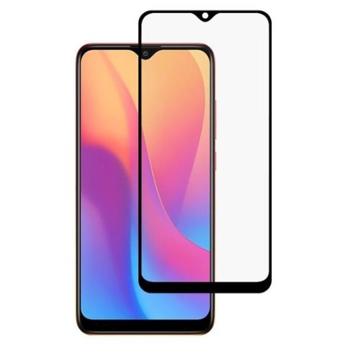 Xiaomi Redmi 9A/9AT/9C 5D Full Glue teljes kijelzős edzett üvegfólia (tempered glass) 9H keménységű, tokbarát, fekete