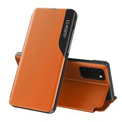   Eco Leather View Case Samsung Galaxy A32 4G oldalra nyíló tok, narancssárga