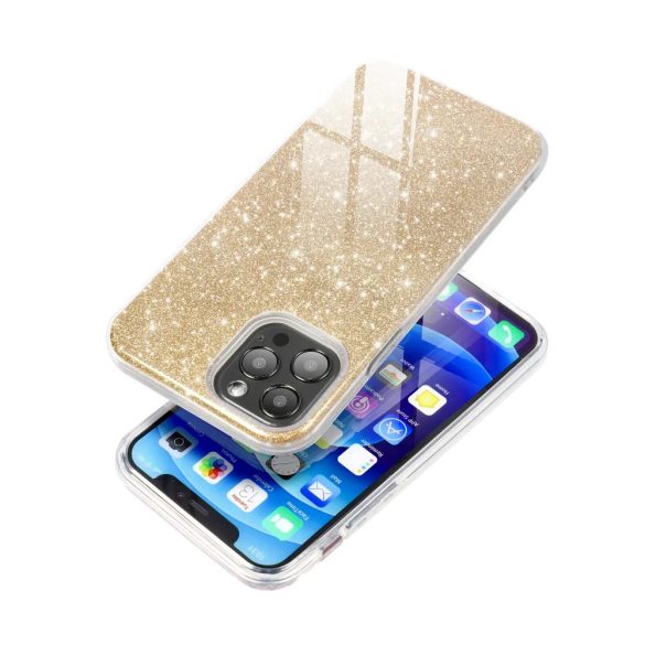 Glitter 3in1 Case Xiaomi Redmi Note 12 Pro Plus 5G hátlap, tok, arany